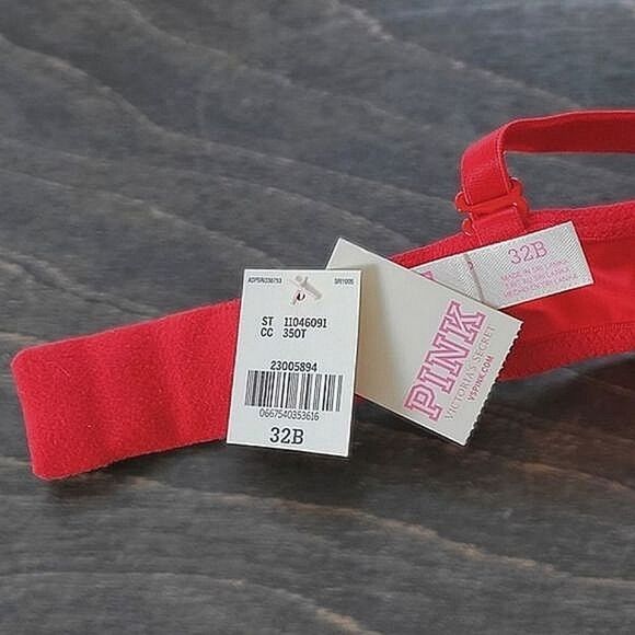 VS Pink red Wear Everywhere Lightly Lined underwire bra - Picture 6 of 10